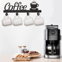 Coffee Mug Holder Wall Mounted Coffee Bar Decor Sign Coffee Cup Rack Hanging