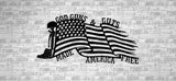 American Flag Wall Art Metal Flag Patriotic Decor for Home or Outdoor Use, American Decor Military Gifts Made in USA